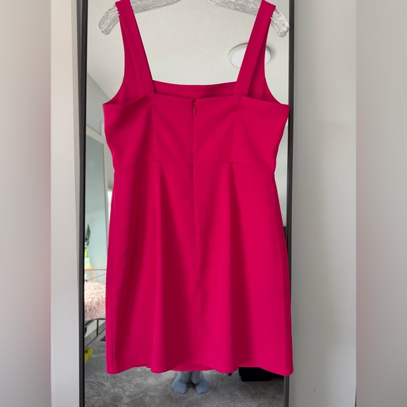 BABATON Aritzia Hot Pink 90’s Slit Mini Dress - Picture 4 of 7